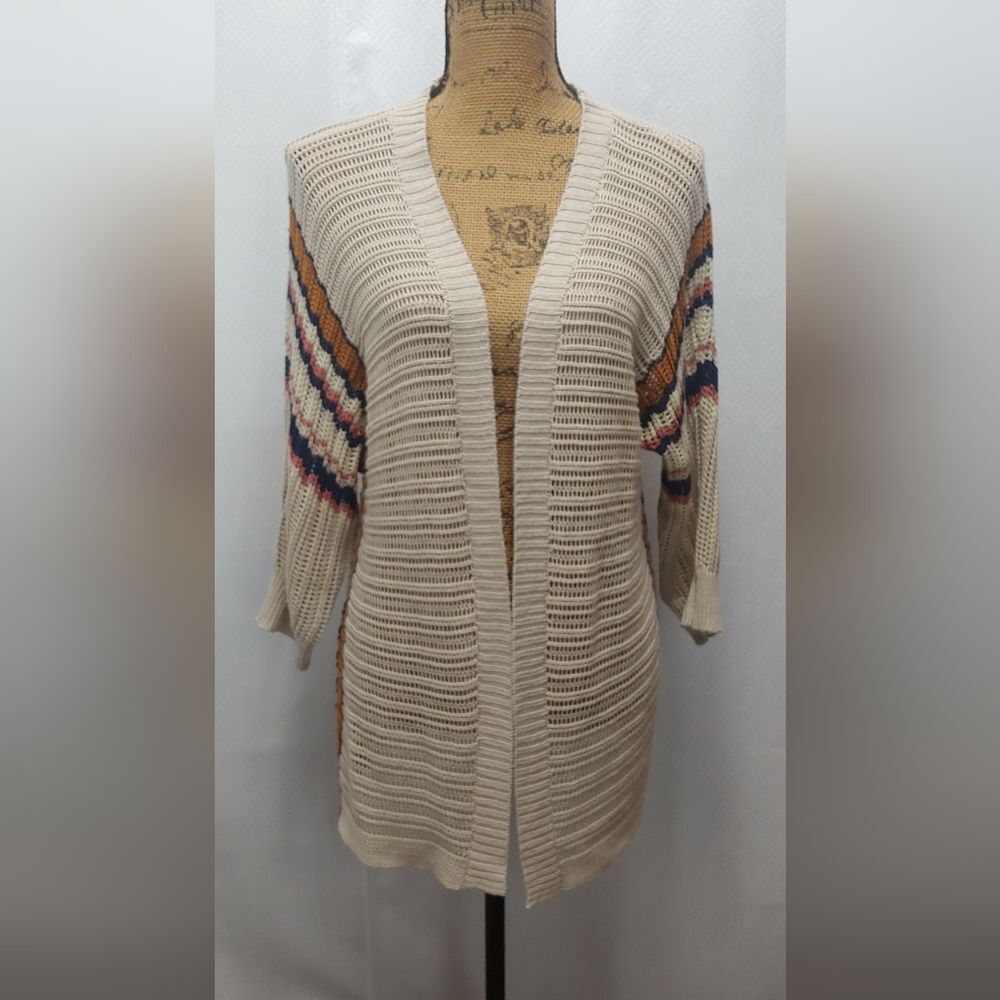 Market & Spruce Open Knit Cardigan Sz S
